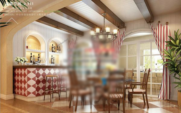餐厅吧台3d模型下载