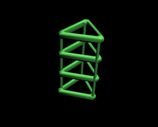 青色四层鞋架3d模型下载