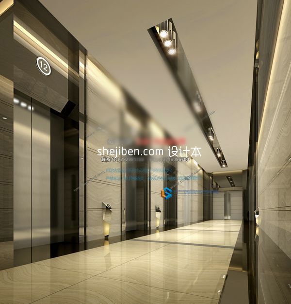 酒店过道3d模型下载