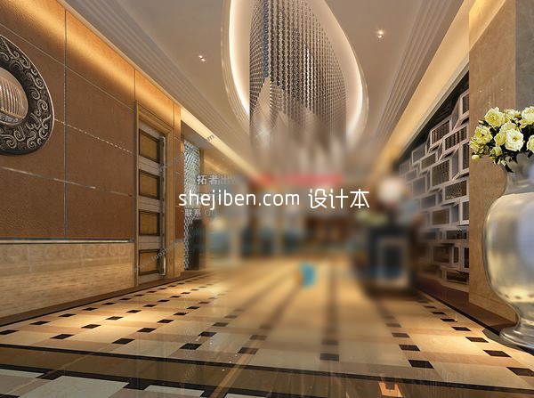酒店过道3d模型下载