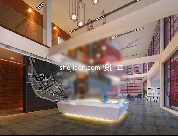 售楼部室内3d模型下载