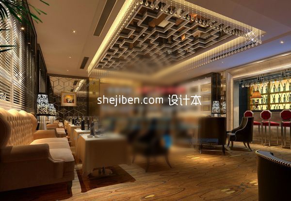 酒店餐厅3d模型下载