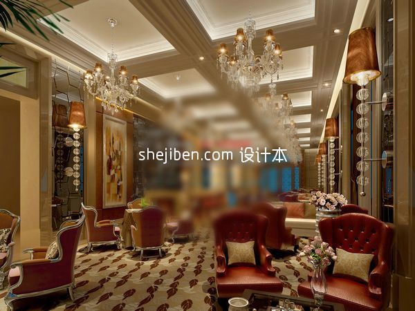 酒店餐厅3d模型下载