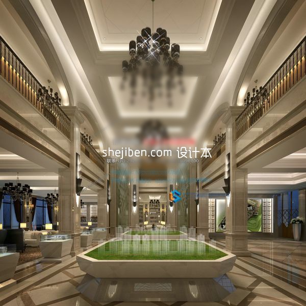售楼部展厅3d模型下载