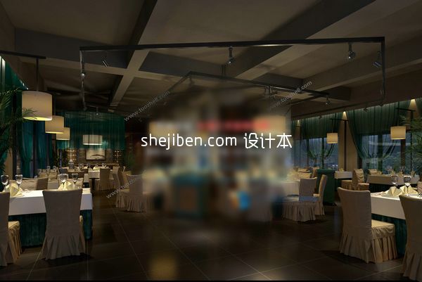 地中海风格餐厅3d模型下载