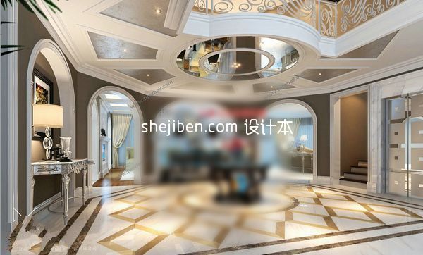 欧式玄关3d模型下载