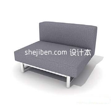 布艺单人沙发椅3d模型下载