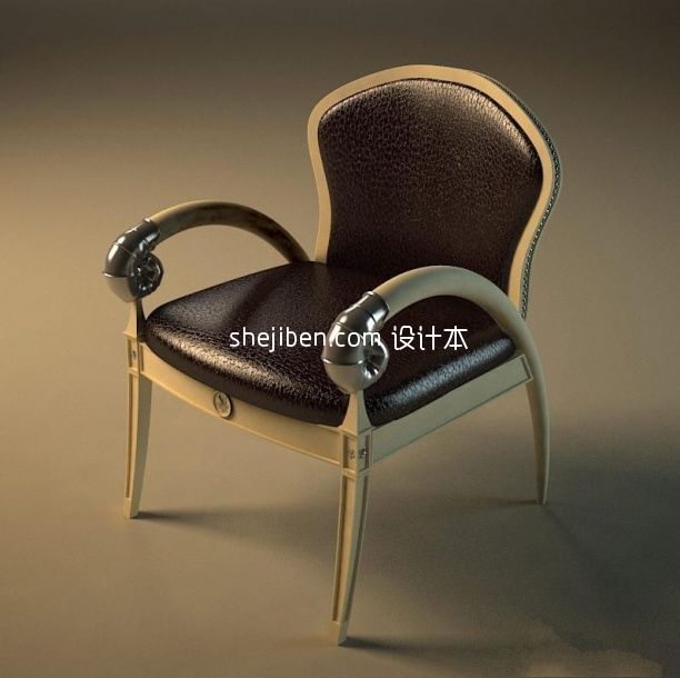 欧式单人沙发椅3d模型下载