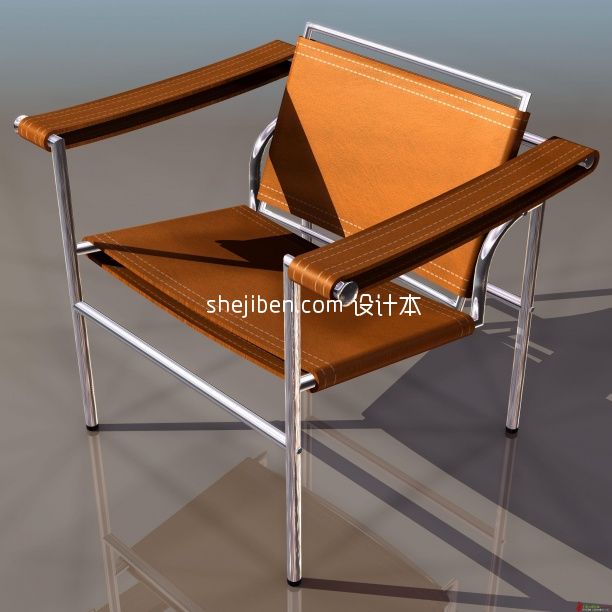 简易室外休闲椅子3d模型下载