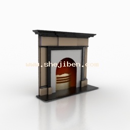 欧式壁炉3d模型下载