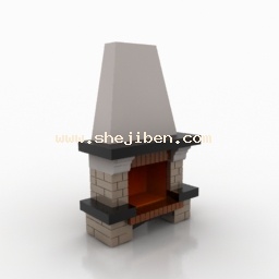 欧式壁炉3d模型下载