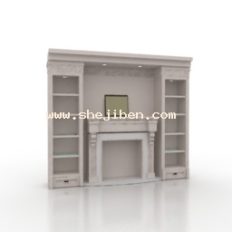 壁炉3d模型下载