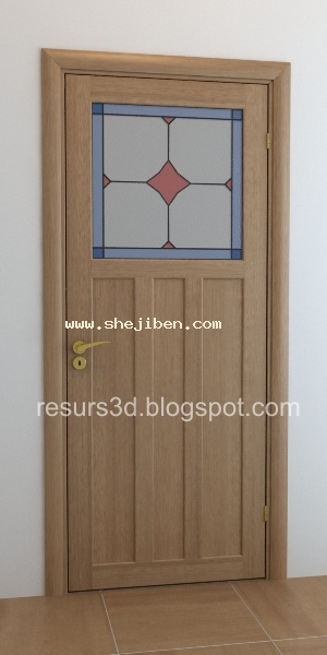木门3d模型下载