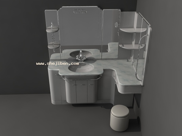 洗面盆3d模型下载
