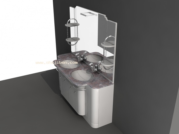 洗面盆3d模型下载