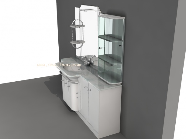 洗面盆3d模型下载