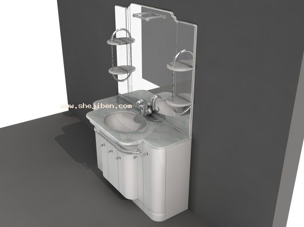 洗面盆3d模型下载