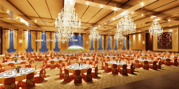 宴会厅3d模型下载