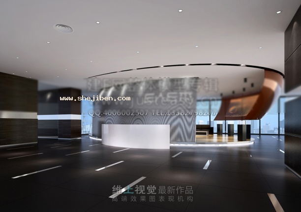 办公大厅3d模型下载