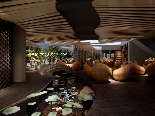 餐厅3d模型下载