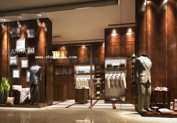 服装店设计3d模型下载