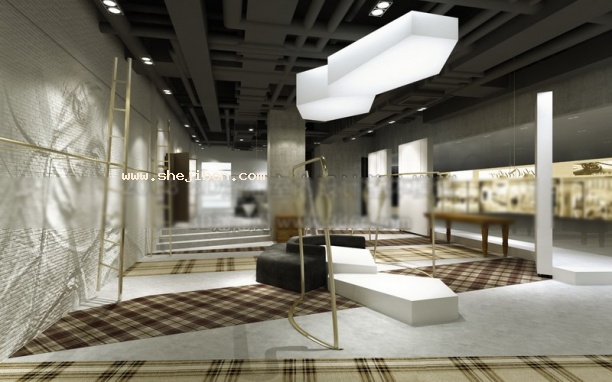 服装店整体3d模型下载