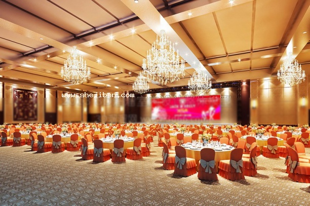 宴会厅3d模型下载