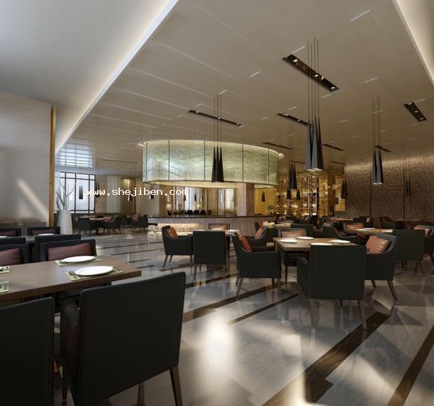 餐厅3d模型下载