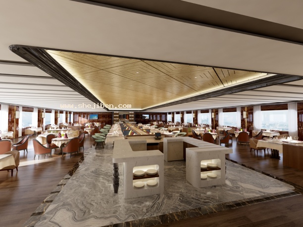 餐饮空间3d模型下载