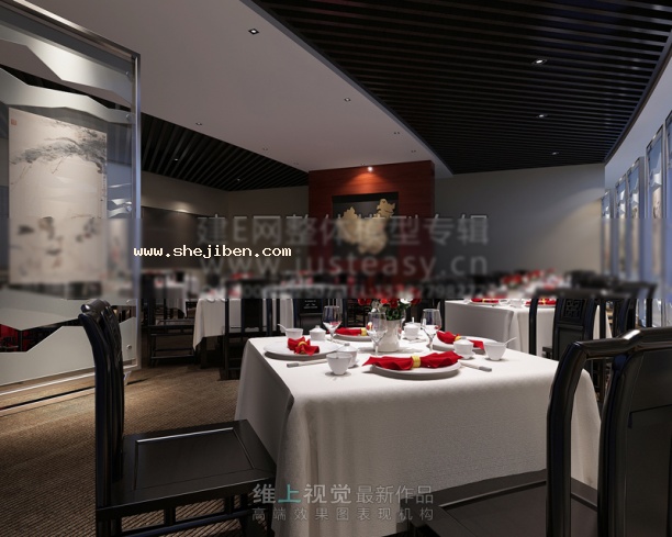 餐饮空间3d模型下载