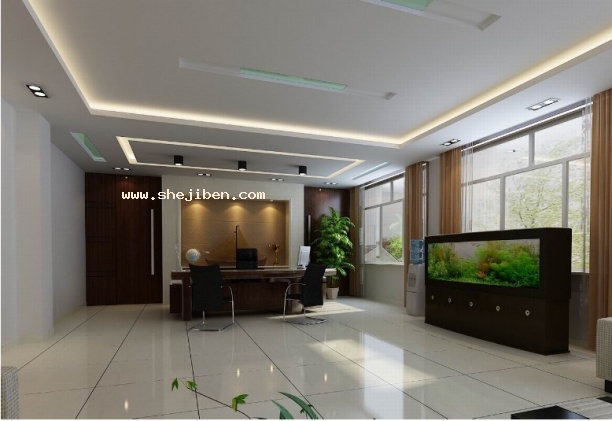 现代办公室3d模型下载