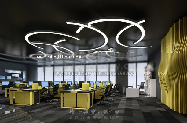 办公大厅3d模型下载