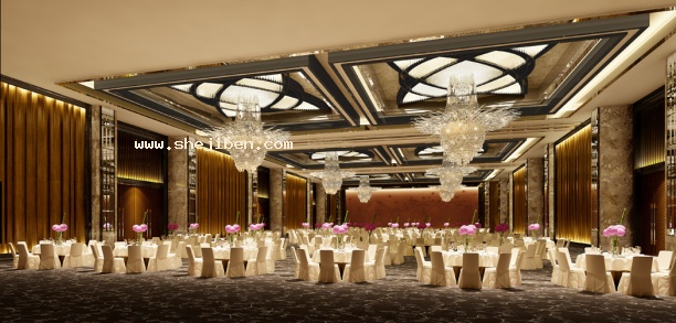 宴会厅3d模型下载