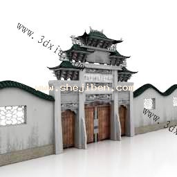 清代建筑3d模型下载