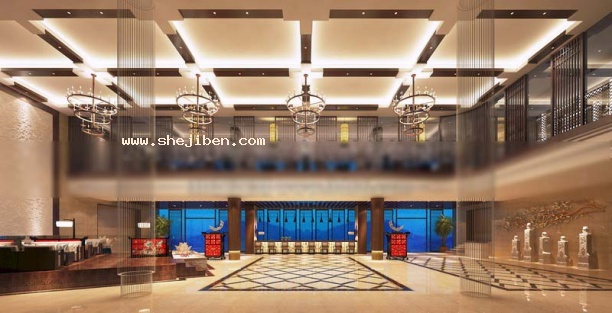 酒店大堂3d模型下载