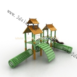 幼儿园-公园设施3d模型下载