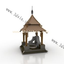 遮阳亭子3d模型下载