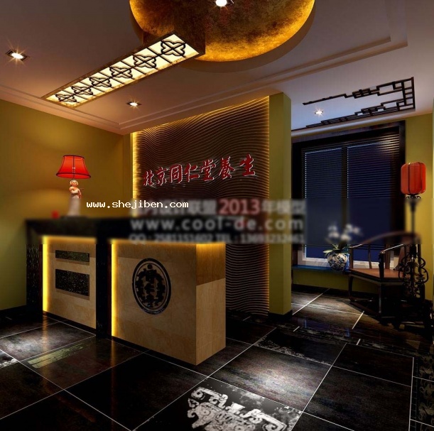 中式大堂3d模型下载