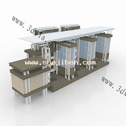 商业建筑3d模型下载