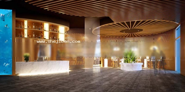 酒店大厅服务台3d模型下载
