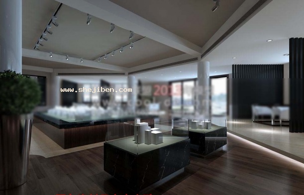 售楼中心展示柜3d模型下载