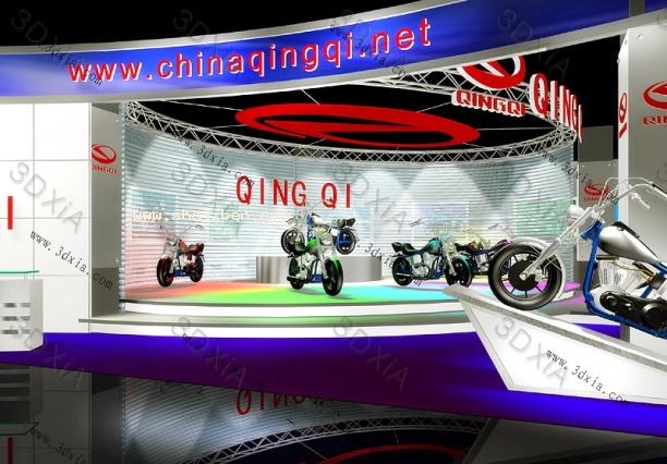 摩托车车展3d模型下载