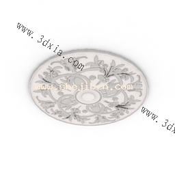 欧式构件-圆花3d模型下载