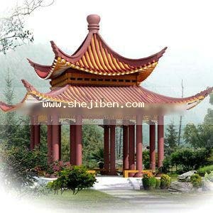 带凉亭的景观3d模型下载