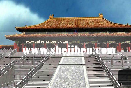 户外中式建筑3d模型下载