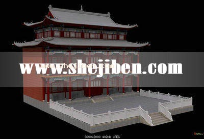 古建筑场景3d模型下载