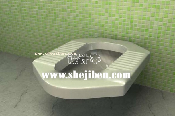 蹲便器3d模型下载