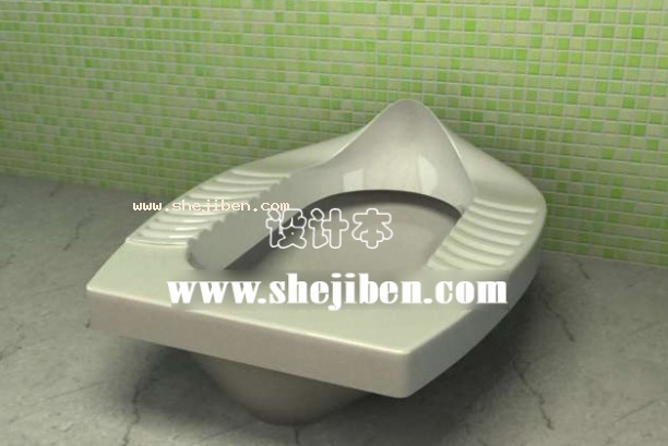 蹲便器3d模型下载