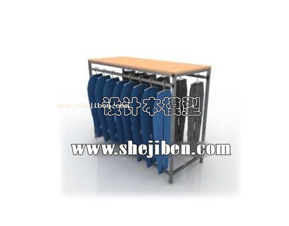 服装货架3d模型下载