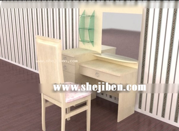 梳妆台3d模型下载